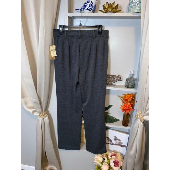 NWT $59.95 Coldwater Creek size 8 Misses Natural Waist Gray Trouser Straight Leg - Picture 3 of 10